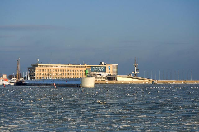 Gdynia, Poland - entrance to the marina